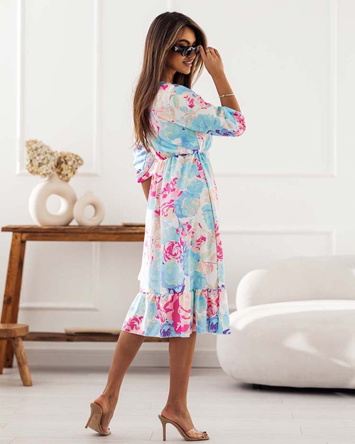 Жіноча сукня міді Royalfashion з оригінальним візерунком