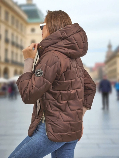 Жіноча стьобана куртка з капюшоном і стягуючими манжетами на рукавах Silent Ridge