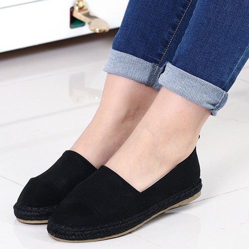 Czarne espadryle- Obuwie