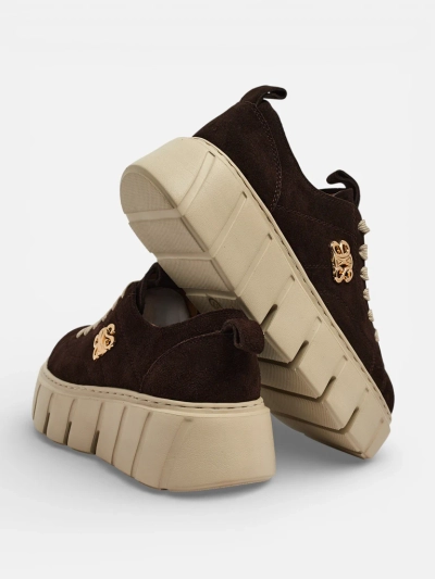 Sportliche Damen-Sneakers aus Naturleder Renos