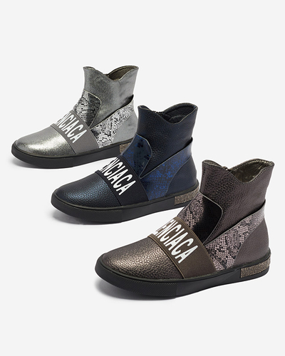 Silberne Mädchenstiefel Doubnic- Footwear