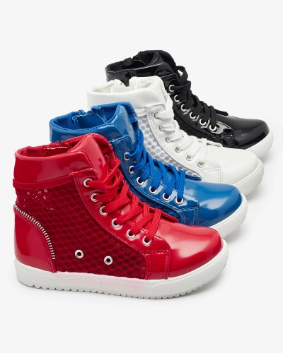 Weiße High-Top-Sneaker für Mädchen Borris- Footwear