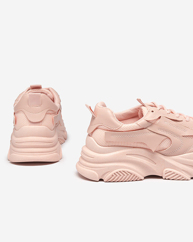 OUTLET Rosafarbener Damen-Sportschuh auf massiver Okis-Sohle - Schuhe