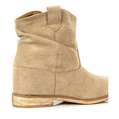 Cowboystiefel auf Absätzen in Beige Brunoki - Footwear