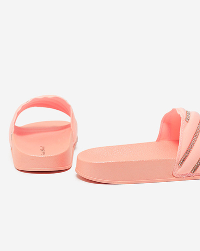 Hellrosa Damen Flip-Flops mit Zirkonen Erikis - Schuhe