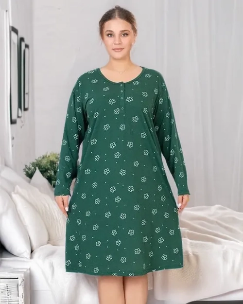 Нічна сорочка Royalfashion з принтом РОЗМІР ПЛЮС