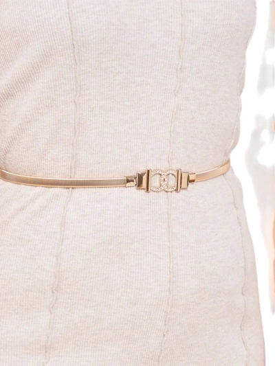 Aurelia Roma – Goldener, schmaler Damen-Metallgürtel mit dekorativer Schnalle