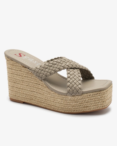 Жіночі шльопанці Royalfashion Grey на підборах Saxiffa