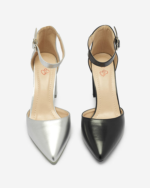 OUTLET Жіночі туфлі-човники на шпильці чорного кольору - Взуття