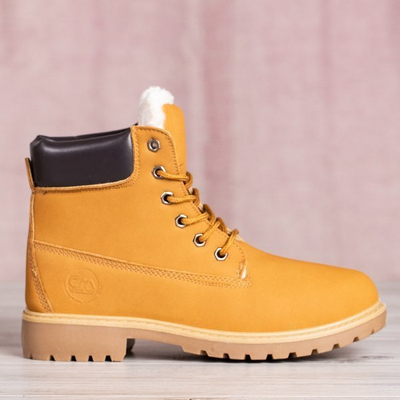 Braune Wanderschuhe mit Eisbärendämmung - Schuhe