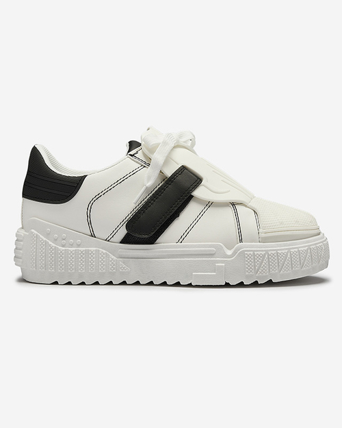 Чорно-білі жіночі спортивні кросівки з гумовими вставками Inika - Взуття