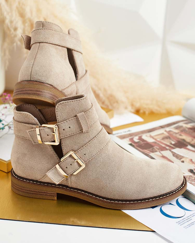 Royalfashion Damen Geronsa Stiefel mit Ausschnitt