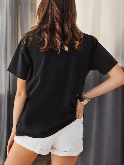 Royalfashion Damen Baumwoll-T-Shirt LOVE mit Strass