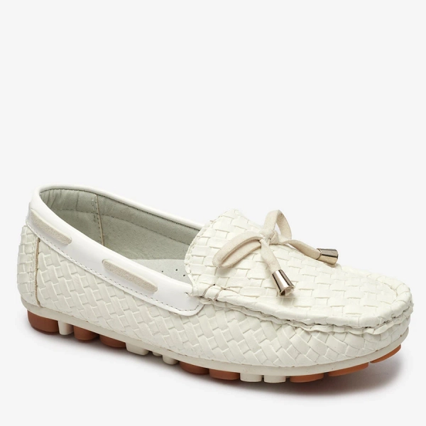 Weiße Mokassins für Kinder Dannad- Footwear