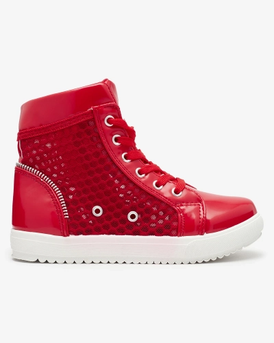 Rote High-Top-Sneakers für Mädchen Borris- Footwear
