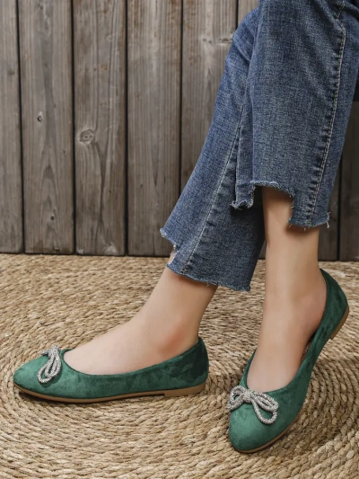 Royalfashion Damen-Ballerinas mit einer Schleife Ofelna