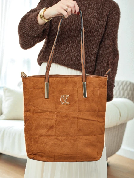 Damen Shopper Handtasche Caryenne aus Öko-Wildleder