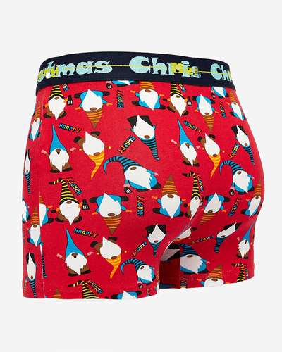 Royalfashion Rote Herren-Weihnachts-Boxershorts