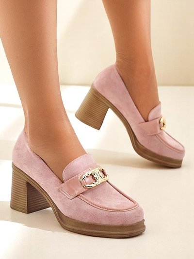 Royalfashion Damenmokassins mit Blockabsatz Qeroy