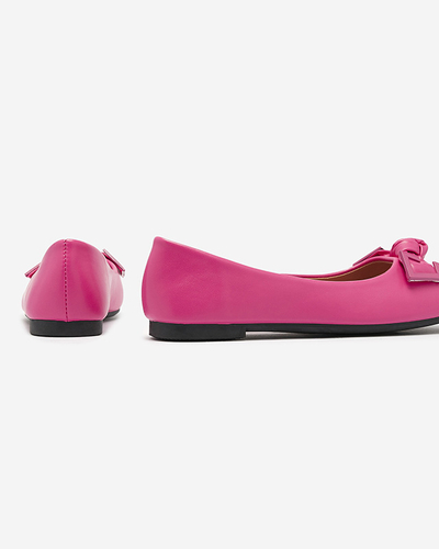 Жіночі рожеві балетки з декором на носі Caxien- Footwear