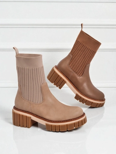 Damen Stiefeletten mit Blockabsatz aus Öko-Leder Ivy Storm