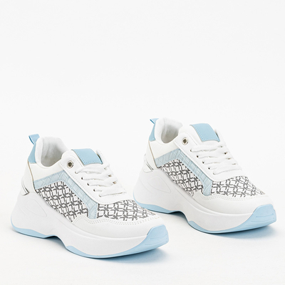 Blau-weiße Damen-Sportschuhe Turnschuhe Weniso - Schuhe