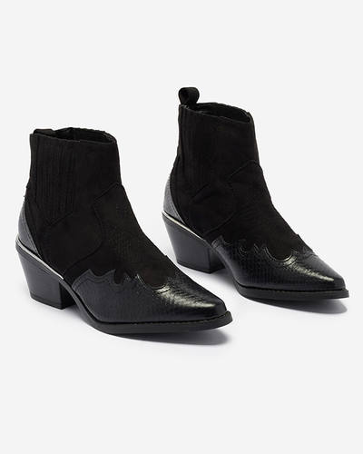 Schwarze Cowboystiefel auf niedrigem Schaft Zirras- Footwear