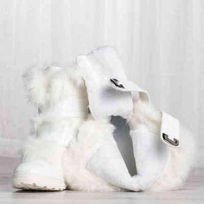 OUTLET Weiße Schneeschuhe mit Fell von Dassacia - Footwear