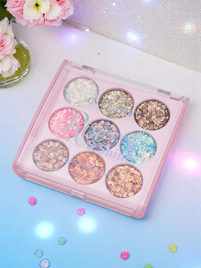 Palette mit 9 Glitzer-Lidschatten