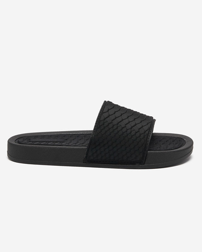 OUTLET Schwarze Damenhausschuhe mit Galite-Prägung - Schuhe