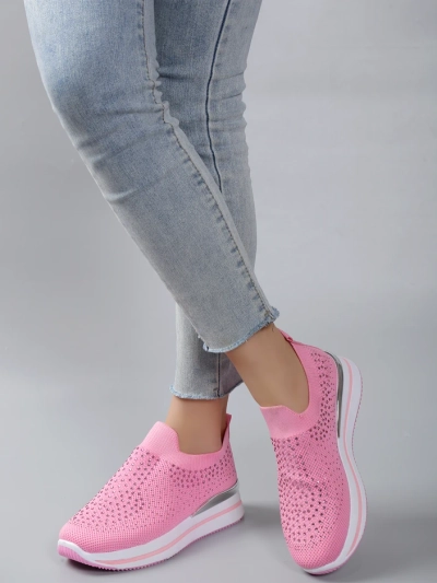 Royalfashion Damen Slip-On Sportschuhe mit Strass Ceromie
