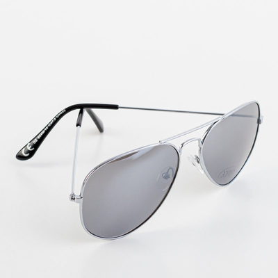 Sonnenbrille mit silbernem Rand für Damen - Brillen