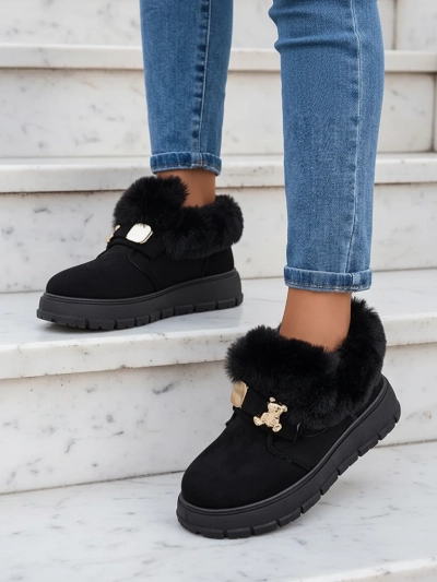 Royalfashion Damen Kurzstiefel a'la Schneestiefel Dobis