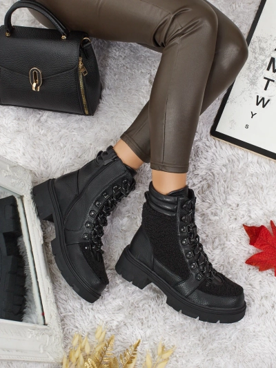 Damen Worker Boots mit Fell Ardella