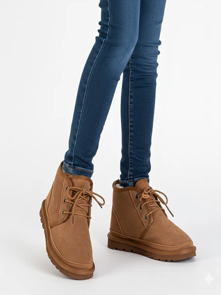 Kinderstiefeletten Venus Camel Leder Bequem für den Herbst