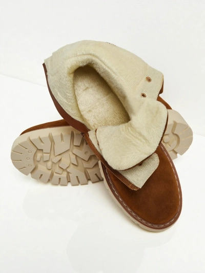 Damen Trapper Stiefeletten mit Fell Tessara