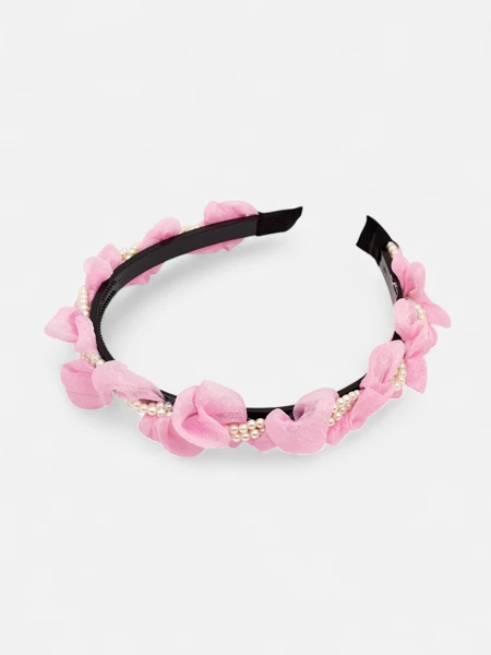 Royalfashion Haarband mit Raffung und Perlen