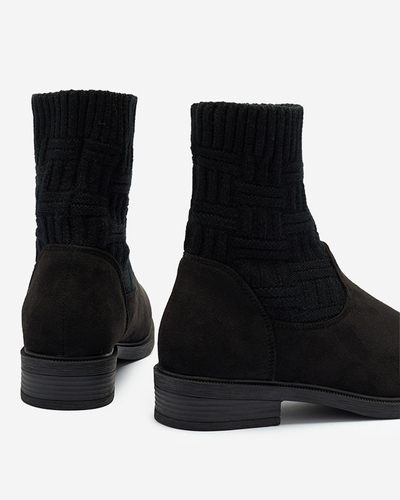 Schwarze Damenstiefel a'la sock Asencion - Footwear