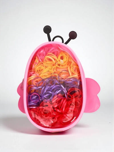 Royalfashion Mehrfarbige Silikon-Haargummis Biene