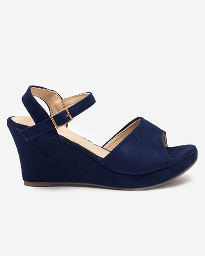 Marineblaue Keilsandalen für Damen Nalem - Schuhe