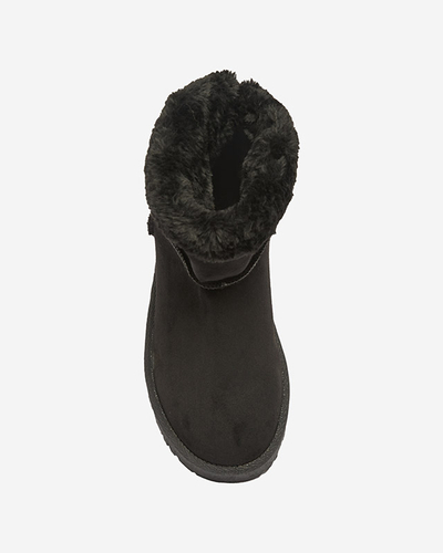 Isolierte Damen-Schneestiefel aus Öko-Wildleder in Schwarz Xetik - Footwear