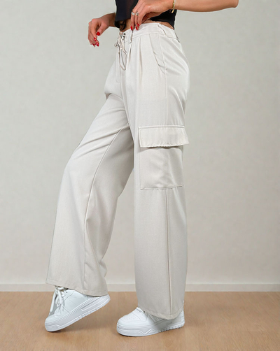 Royalfashion Weite Damenhose mit Taschen