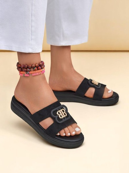 Royalfashion Damen Pantoletten mit flacher Sohle ChicStep