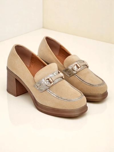Royalfashion Damen-Loafers mit Blockabsatz Apareus
