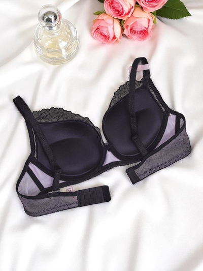Royalfashion Damen Push-Up-BH mit Spitze Romance Push-Up