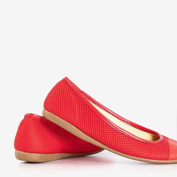 Ballerinas aus rotem Palmolina-Netz - Schuhe