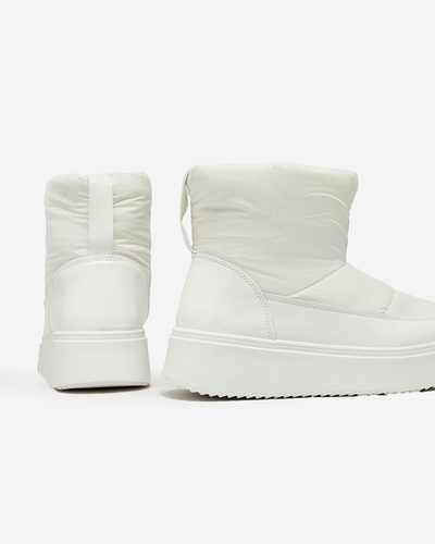 Royalfashion White Maderta Damen Schlupf-Schneestiefel