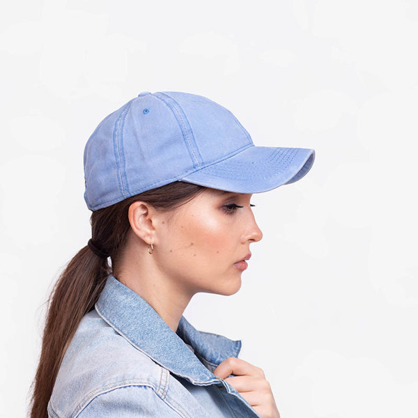 Blaue Denim-Baseballkappe für Damen - Accessoires