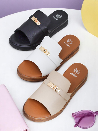 Royalfashion Damensandalen flach Rhapsody