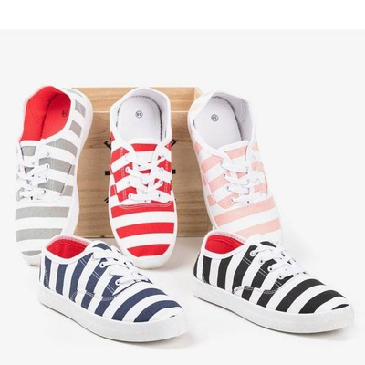 Rosa gestreifte Damenschuhe Anchor - Footwear 1